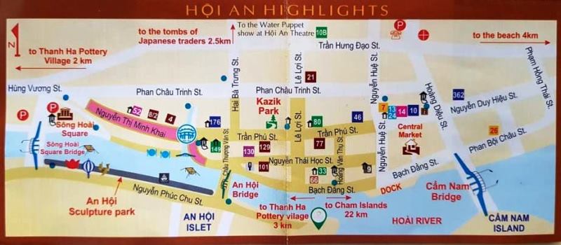 Hoi An ancient town highlights map- Culture Pham Travel
