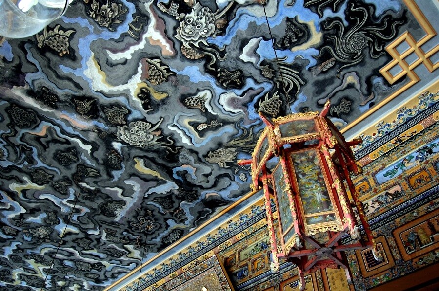 Khai Dinh Tomb Ceiling Painting - Culture Pham Travel