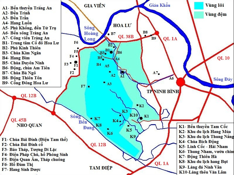 Trang An Scenic Landscape Complex Map