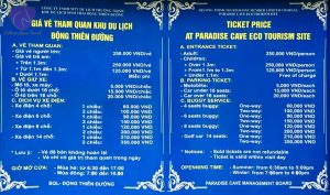 Phong Nha Entrance Fee- Culture Pham Travel