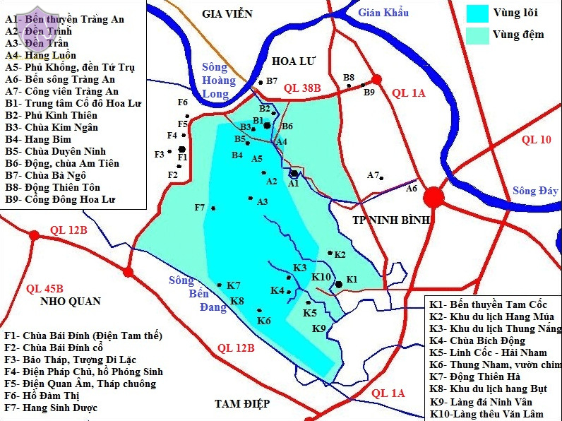 Trang An Scenic Landscape Complex Map