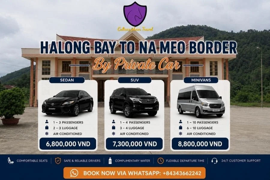 Private car Halong Bay to Na Meo Border - Culture Pham Travel