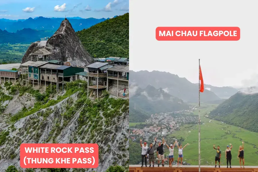 White Rock Market and Mai Chau Flagpole are different places